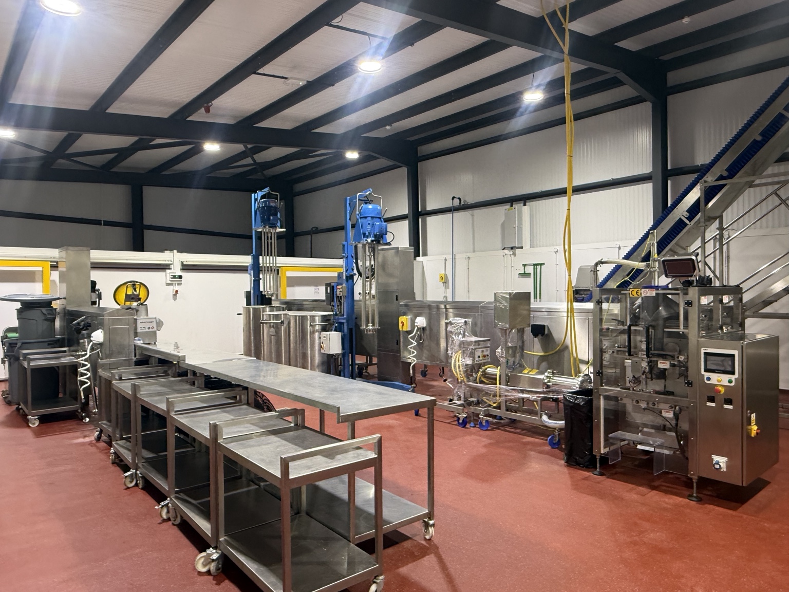 Production hall at WGR Foods